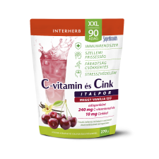  Interherb XXL C-vitamin + Cink meggy-vanília ízű italpor 90adag vitamin és táplálékkiegészítő