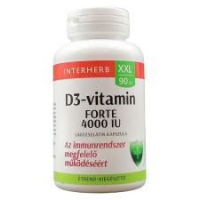Interherb XXL D3-vitamin 4000NE Forte kapszula 90db vitamin és táplálékkiegészítő