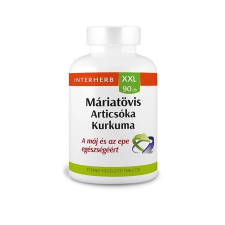  Interherb XXL Máriatövis-articsóka+kurkuma tabletta (90 db) vitamin és táplálékkiegészítő