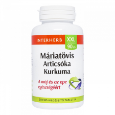Interherb XXL máriatövis, articsóka, kurkuma tabletta 90 db vitamin és táplálékkiegészítő