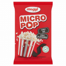 INTERSNACK MAGYARORSZÁG KFT Mogyi Micro Pop mikrohullámú sütőben elkészíthető chili ízű pattogatni való kukorica 100 g előétel és snack