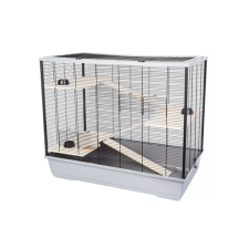 ,InterZoo, INTERZOO FREDDIE + WOOD rágcsáló ketrec 100 cm szürke ketrec, szállítóbox rágcsálóknak