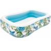 Intex Családi medence, Intex Tropical Swim Center, 229 × 152 × 48 cm, többszínű, 600 literes, felfújható, trópusi mintával (57177)