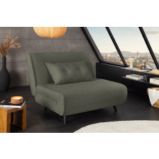 INVICTA Converta fekvőhellyé alakítható fotel 100 cm zöld kord bútor