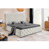 INVICTA Design ágy Laney 160 x 200 cm pezsgő bézs bársony ágyneműtartóval
