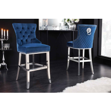 INVICTA Design bárszék Queen Levia fej királykék bársony bútor