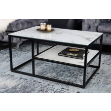 INVICTA Design dohányzóasztal Latrisha 90 cm fehér - márvány utánzata bútor