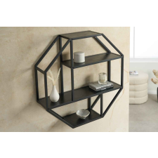 INVICTA Design fali polc Maille 77 cm fekete kőris bútor