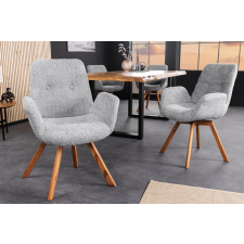 INVICTA Design forgószék Yanisin szürke bouclé bútor