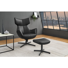 INVICTA Design fotel Fiorenza fekete műbőr bútor