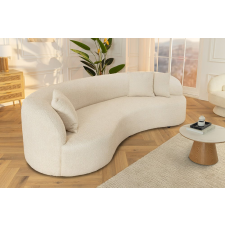 INVICTA Design kanapé Velora 230 cm 3 személyes bézs bouclé bútor