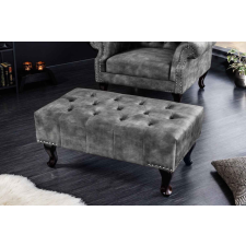 INVICTA Design puff Chesterfield szürke bársony bútor