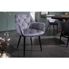 INVICTA Design szék Garold szürke bársony bútor