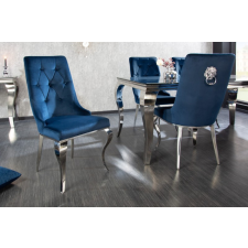 INVICTA Design szék Rococo Levia fej kék / króm bútor