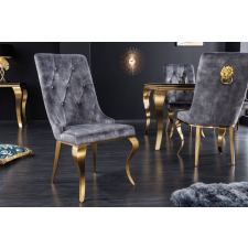 INVICTA Design szék Rococo Levia fej szürke / arany bútor