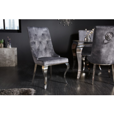 INVICTA Design szék Rococo Levia fej szürke / króm bútor
