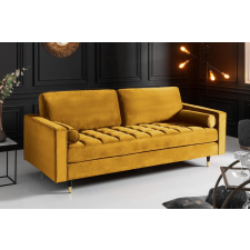 INVICTA Design ülőgarnitúra Adan 225 cm mustársárga bársony bútor