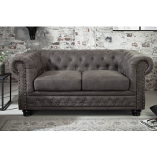 INVICTA Kettes kanapé Chesterfield II 150 cm antik szürke taupe bútor