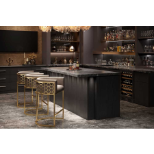 INVICTA Luxus bárszék Prestige arany - bézs bársony bútor