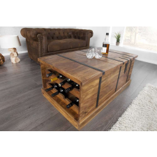 INVICTA Luxus dohányzóasztal Winebar 100 cm sheesham bútor