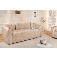 INVICTA Stílusos 3 személyes kanapé Kalei 200 cm bézs bársony bútor