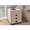 INVICTA Stílusos éjjeliszekrény Laney led világítással 55 cm bézs