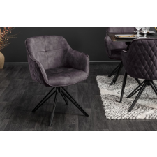 INVICTA Stílusos szék Natasha sötétszürke bársony bútor