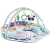 Invincio Activity Center, matrac és járóka, 3 az 1-ben interaktív, INVINCIO PlaySafe, párnával, 20 színes golyó, 7 játék, csörgőtámasztó ívek, vastag és puha szőnyeg, mosható, fehér és zöld színű