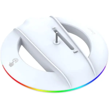 Ipega P5S025S PS5 Slim/PS5 Pro állvány, függőleges, RGB, fehér mobiltelefon kellék