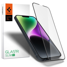  iPhone 13 üvegfólia - Spigen Glas.TR Slim HD - üvegfólia fekete kerettel mobiltelefon kellék