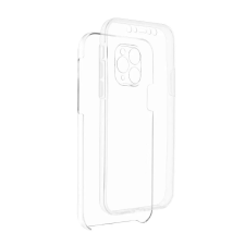 iPhone 14 (6.1") elő + hátlapi tok, PC + TPU, átlátszó, 360° tok és táska