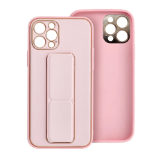  iPhone 14 Plus (6,7&quot;) hátlap tok, műbőr tok, kitámasztható, rózsaszín, Leather tok és táska