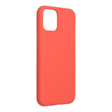  iPhone 14 Pro Max (6.7&quot;) szilikon tok, hátlap tok, korall-pink, matt, velúr belső, Forcell Silicone Lite tok és táska