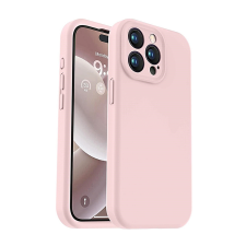  iPhone 14 Pro Max telefontok - PASTEL - púder pink szilikon hátlap tok tok és táska