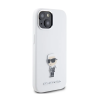  iPhone 15 telefontok - Karl Lagerfeld Ikonik - fehér hátlap tok