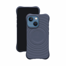  iPhone 15 telefontok - Pastel Wave - MagSafe kompatibilis szürkéskék szilikon hátlap tok tok és táska