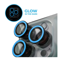  iPhone 16 - Luminous kék - üveg, kameralencse védőkeret mobiltelefon kellék