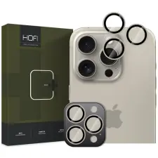  iPhone 16 Pro Max - HOFI kameralencse natúr titán védőkeret mobiltelefon kellék