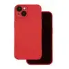  iPhone 16 Pro szilikon tok, hátlaptok, telefon tok, velúr belsővel, matt, piros, Silicon