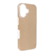 iPhone 16 szilikon tok, hátlaptok, telefon tok, csillámos, arany, Shining Case tok és táska