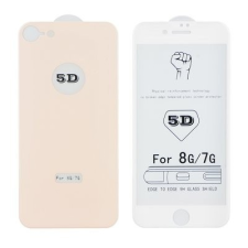  iPhone 8 / SE 2020 üvegfólia, előlapi +hátlapi, 5D, edzett, hajlított, rose gold mobiltelefon kellék