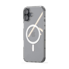 iPhone Telefontok iPhone 16 - MagSafe kompatibilis átlátszó műanyag hátlap tok, szilikon kerettel tok és táska