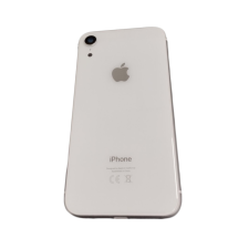 iPhone XR (6.1&quot;) készülék hátlap, kamera lencsével / sim tálcával, akkufedél, fehér, gyári tok és táska