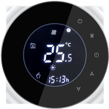 IQTECH SmartLife GALW-B, WiFi potenciális kapcsolású termosztát kazánhoz, fekete konyhai eszköz