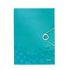  Iratgyűjtő A/4 gumis PP WOW világoskék