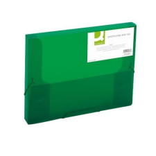  Iratgyűjtő gumis A/4 PP Q-Connect 25mm áttetsző zöld naptár, kalendárium