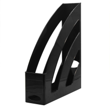 Iratpapucs 8cm, műanyag, 80x327x253mm, bluering®, fekete irattartó