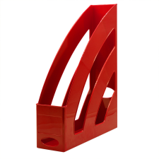 Iratpapucs 8cm, műanyag, 80x327x253mm, Bluering®, piros irattartó