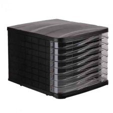  IRATTÁROLÓ MŰANYAG 8 FIÓKOS FEKETE irattartó