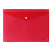 Irattartó tasak, A4, PP, patentos, VICTORIA OFFICE, piros irattartó